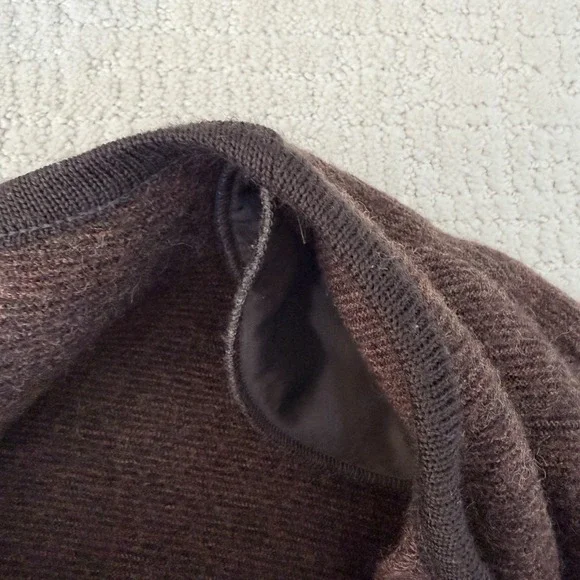 Geiger Brown 100% Wool Cardigan Coat Women's Size 44 US 12-14 Made in Austria